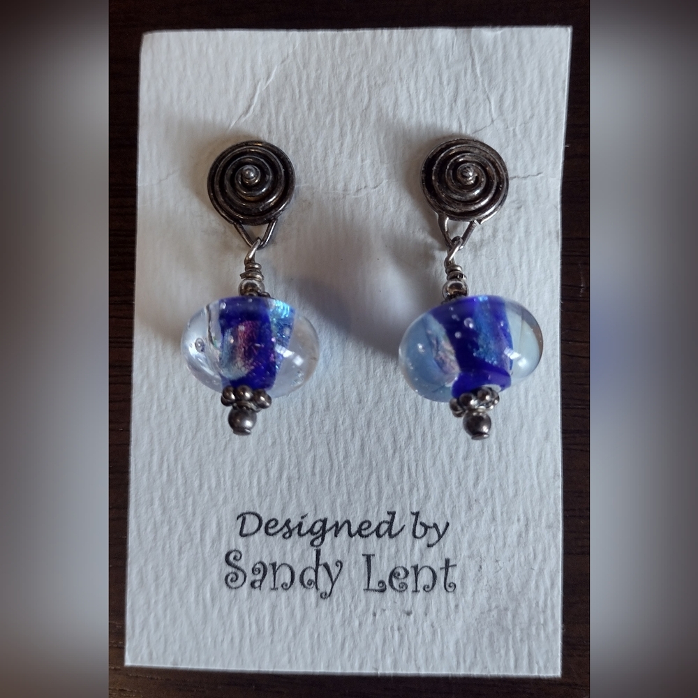 Sandy Lent Handmade With Glass Beads & Stirling Silver